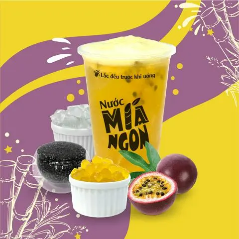 Hình ảnh Combo Mía Chanh Dây - Size Lớn (L)