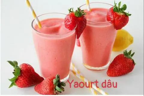 Hình ảnh yaourt dâu 