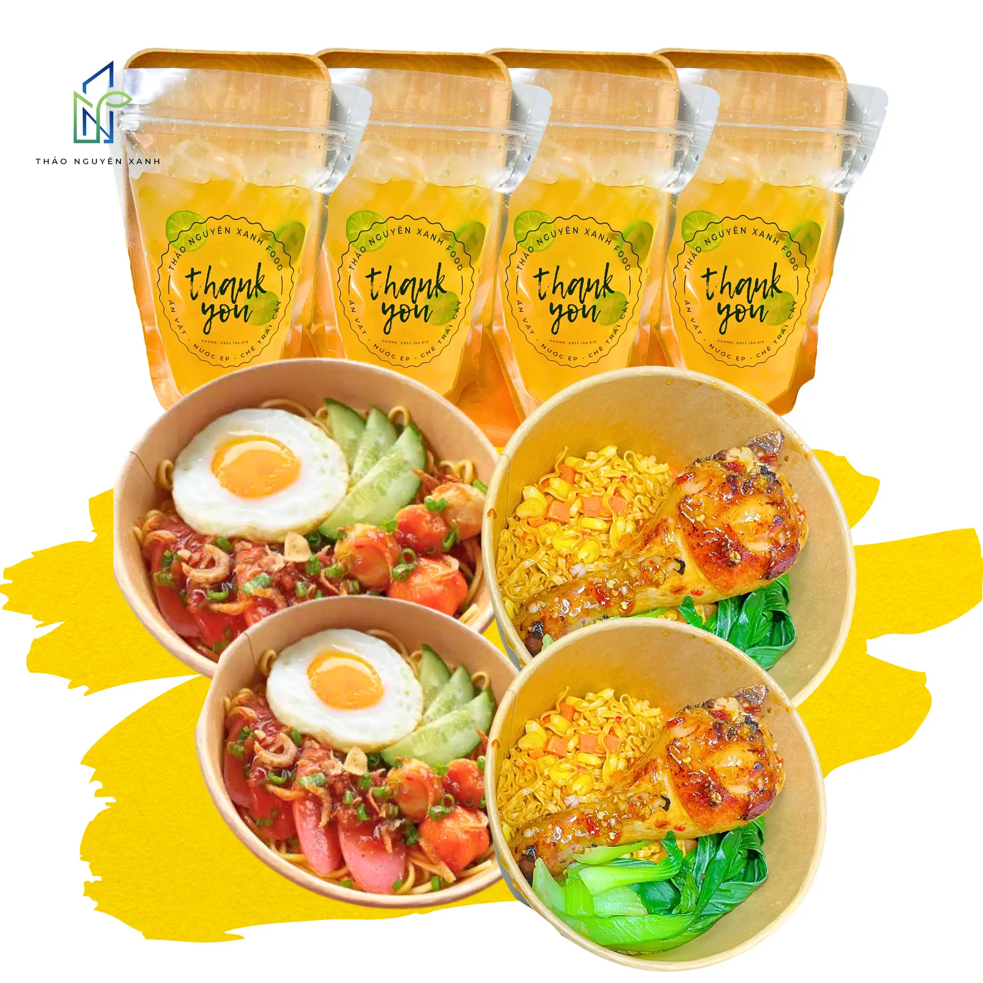 Hình ảnh Combo mì trộn 4 người