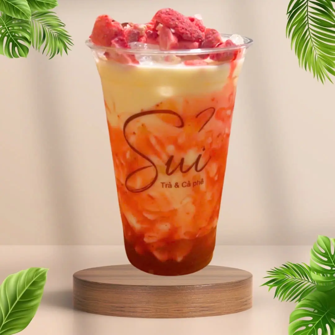 Hình ảnh Sữa dâu sấy giòn