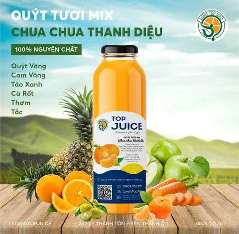 Hình ảnh Nước ép quýt mix cam cà rốt