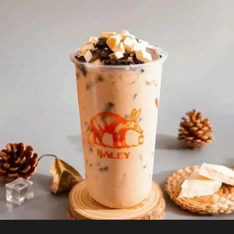 Hình ảnh Trà Sữa Baley Chung Đôi 4: Dừa Non Sợi + Pudding Phô Mai