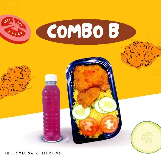 Hình ảnh CƠM GÀ CHIÊN XÙ + TRÀ TẮC HOA ĐẬU BIẾC 