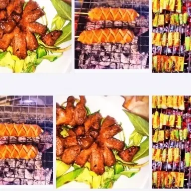 Hình ảnh COMBO THỊT NƯỚNG( CHẲNG DỪNG) 1phần thịt nướng 2xúc xích 2đậu bắp