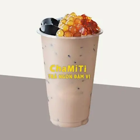 Hình ảnh Trà sữa máy mắn ( sương sáo, thạch cafe, trân Châu hoàng kim) 