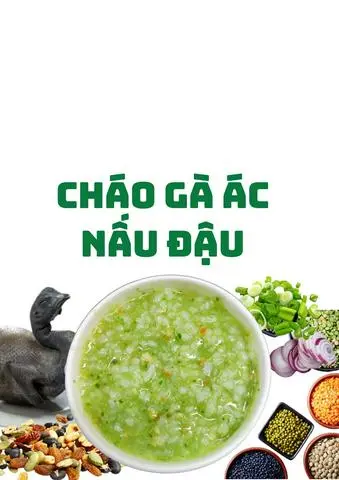 Hình ảnh Cháo gà ác nấu đậu 