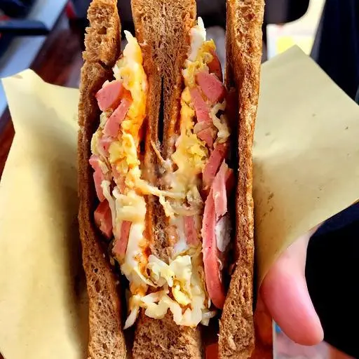 Hình ảnh Sandwich Ngũ Cốc - Trứng - Xúc Xích - Phomai