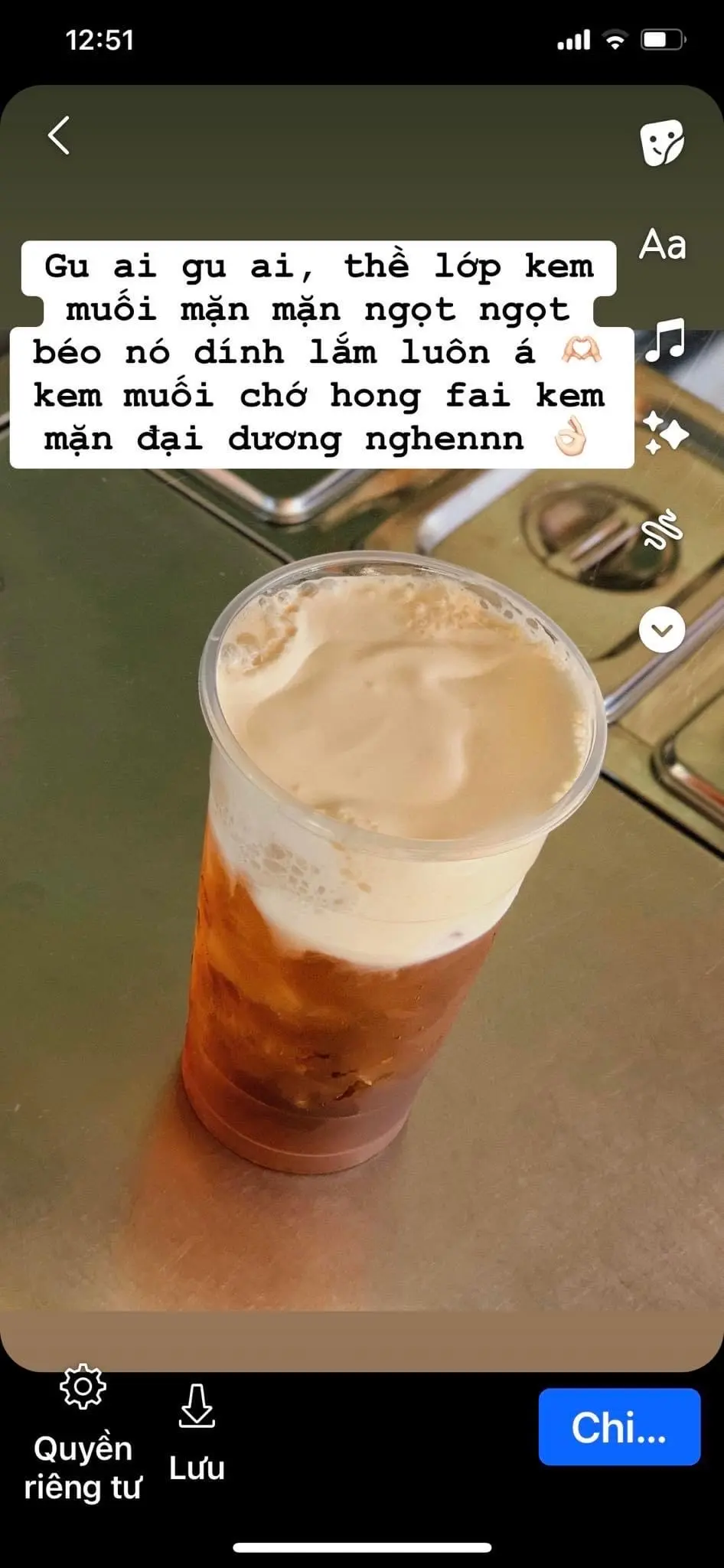 Hình ảnh Hồng trà kem cheese trân châu