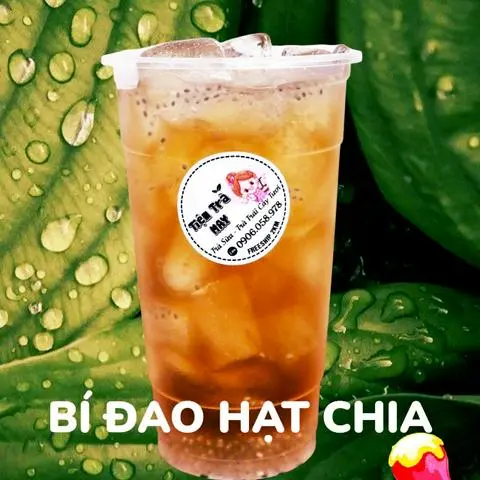 Hình ảnh Trà bí đao hạt chia - ly 1 lít