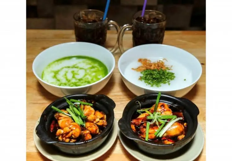Hình ảnh Combo 1 - 2 ếch - 1 cháo - trà đào