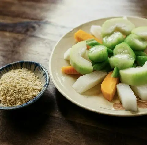 Hình ảnh Củ quả luộc chấm vừng