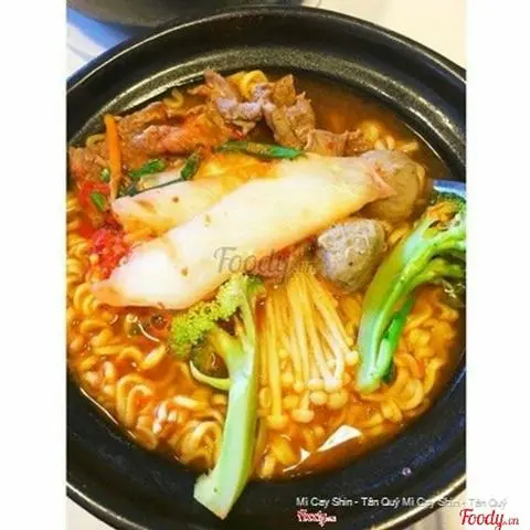 Hình ảnh Mì cay bò + Trà đào
