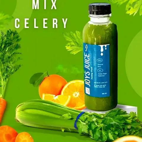 Hình ảnh Mix. Ép Cần tây - Cam - Cà rốt