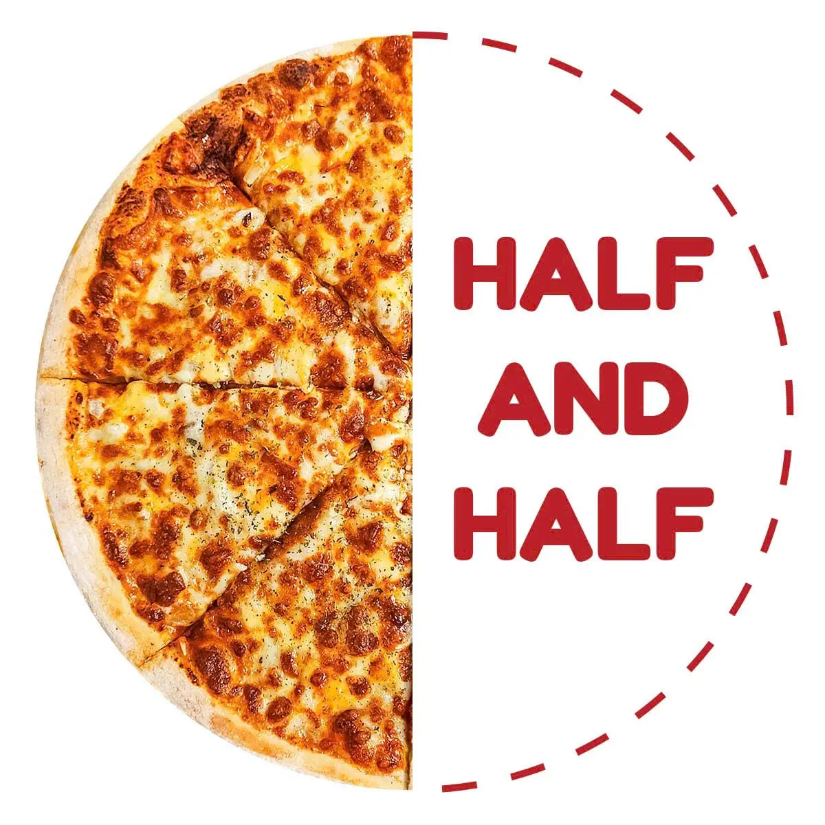 Hình ảnh Half And Half Cheese Pizza 