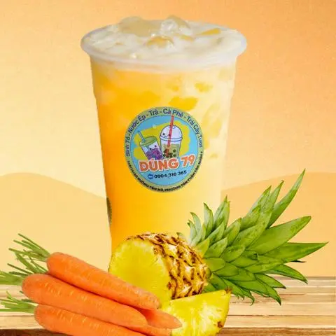 Hình ảnh Nước ép thơm - cà rốt