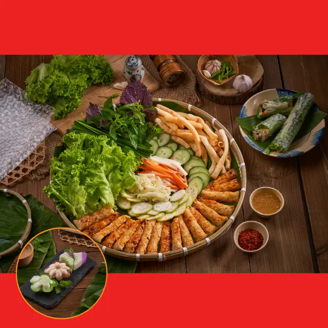 Hình ảnh Combo 3: Nem nướng D'ran phần 3 người - 3 rau câu