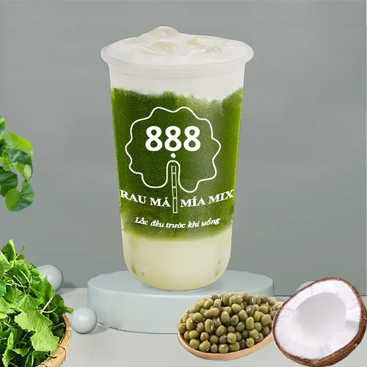 Hình ảnh Rau má mix đậu xanh - Sữa Dừa