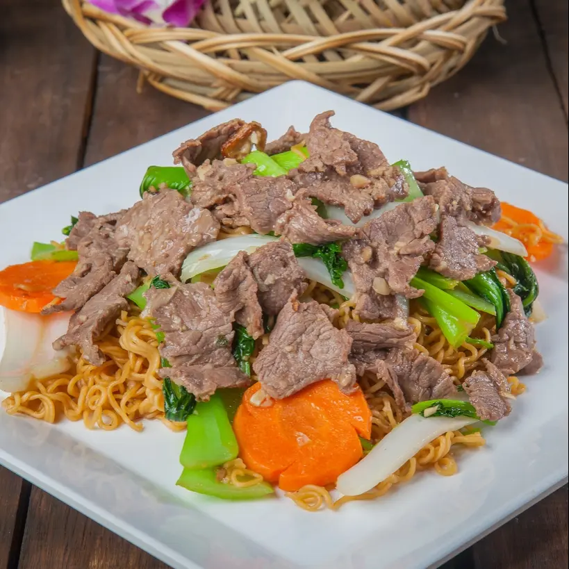 Hình ảnh mì gói xào bò 