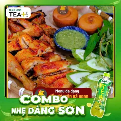 Hình ảnh Combo Nửa Gà Nướng Ngũ Vị - Kèm 2 Bánh Bao + Olong Xanh