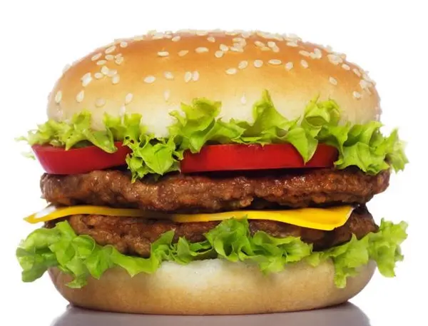 Hình ảnh Hamburger bò bít tết - trứng