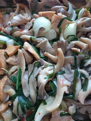 Hình ảnh cơm gà sào nấm