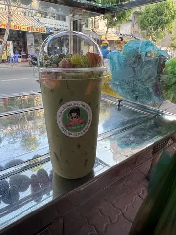 Hình ảnh Trà sữa Thái xanh full topping