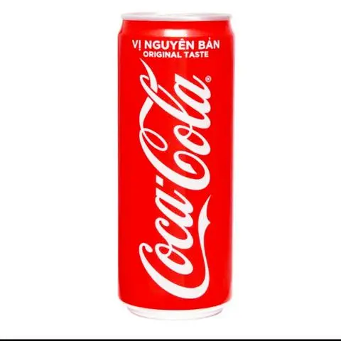 Hình ảnh Coca-cola lon lớn kèm ly đá