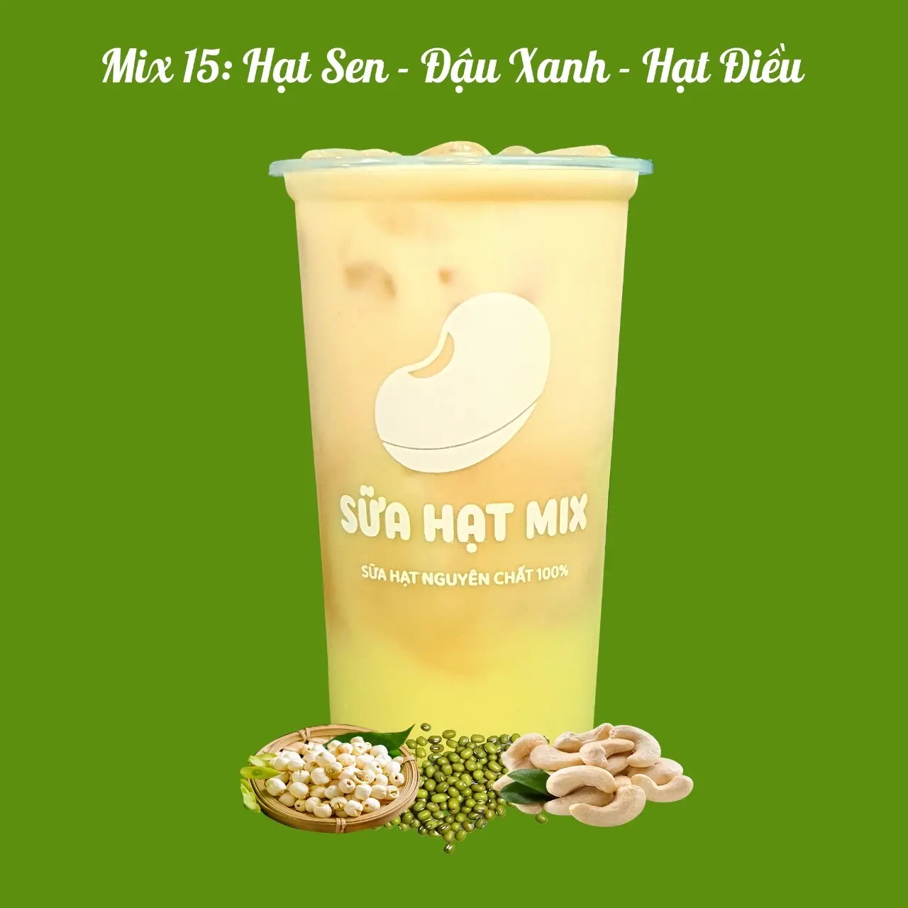 Hình ảnh Mix 15: Hạt Sen - Đậu Xanh - Hạt Điều 