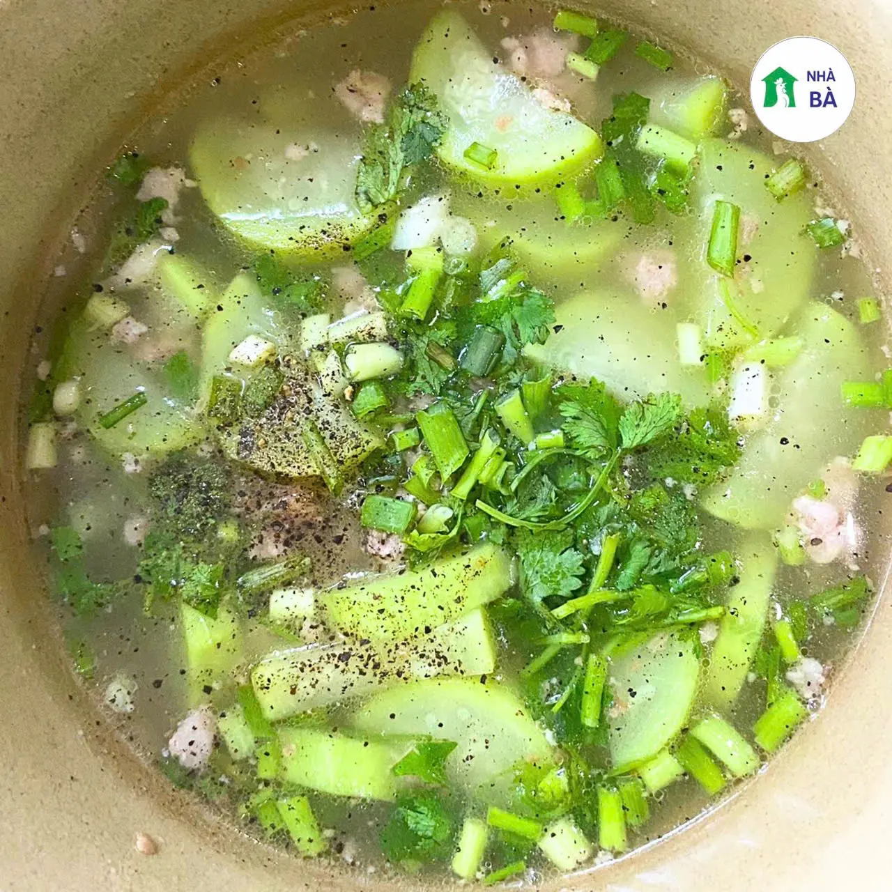 Hình ảnh Canh tôm với bầu