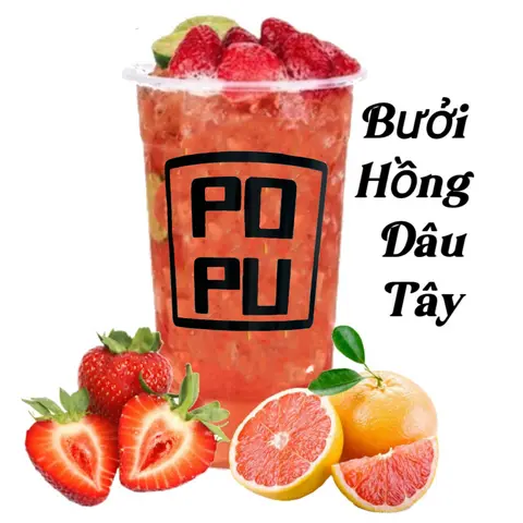 Hình ảnh Trà Bưởi Hồng Dâu Tây