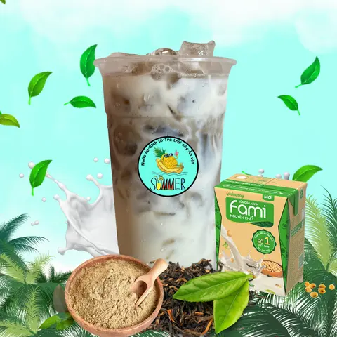 Hình ảnh Houjicha Latte Sữa Đậu ( trà rang )