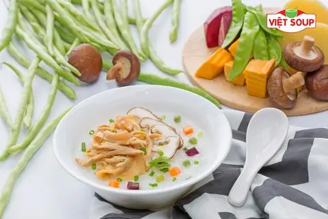 Hình ảnh Thứ 5 - Cháo gà nấm đông cô