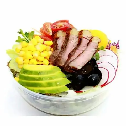 Hình ảnh Premium HD salad 6 - Rau củ trộn và thăn ngoại bò Mỹ cao cấp sốt ăn Kèm Chua ngọt bắp hạt dâu tươi táo 