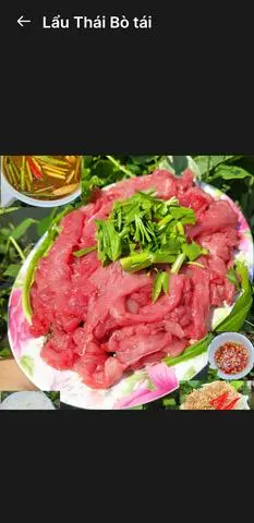 Hình ảnh lẩu Thái bò tái