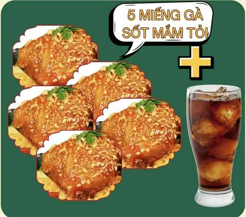 Hình ảnh 5 Miếng Gà Sốt Mắm Tỏi TẶNG 1 Pepsi