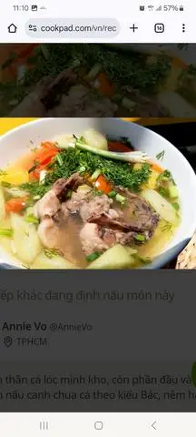 Hình ảnh cơm canh chua ĐẦU cá lóc 