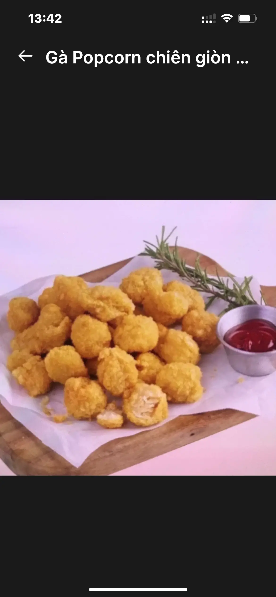 Hình ảnh Gà popcorn lắc phô mai 120g