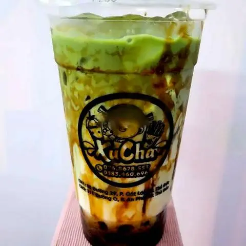 Hình ảnh Sữa tươi matcha trân châu đường đen size L
