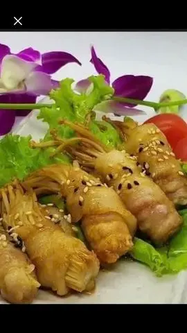 Hình ảnh Bò Cuộn Nấm Kim Châm