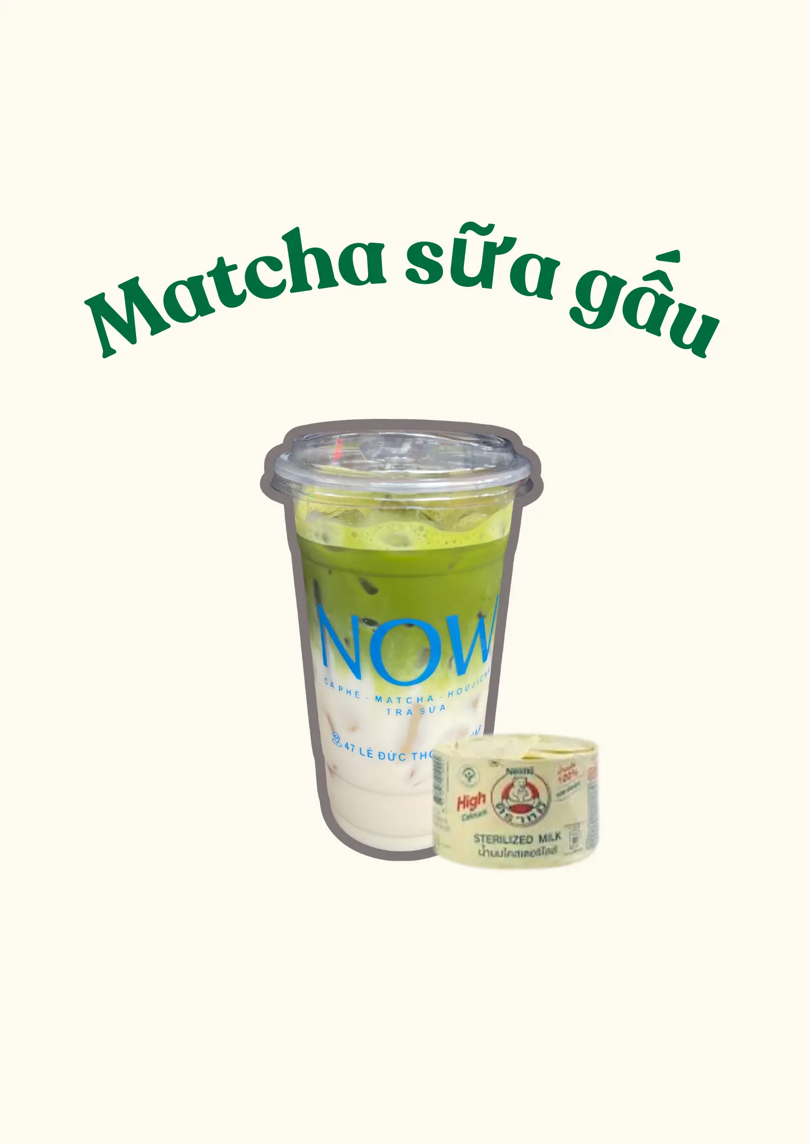 Hình ảnh Matcha sữa Gấu ( matcha Nhật)