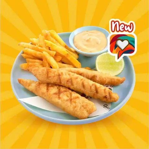 Hình ảnh Cá Chẽm Nướng, Khoai Tây Chiên - Sea Bass Fish & Chips