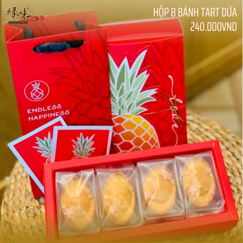 Hình ảnh Hộp 8 bánh tart dứa ( hộp đỏ) 
