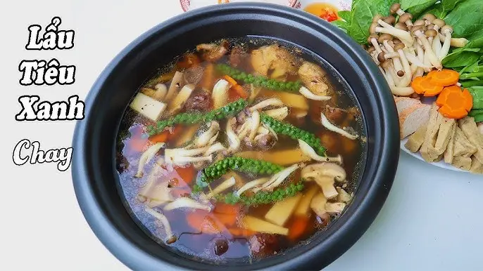 Hình ảnh Lẩu tiêu xanh chay