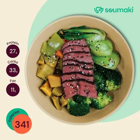 Hình ảnh Bò mỹ steak rau củ mix - L9