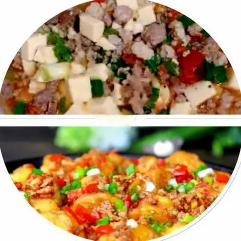 Hình ảnh Đậu Hũ chiên xào Thịt Bằm