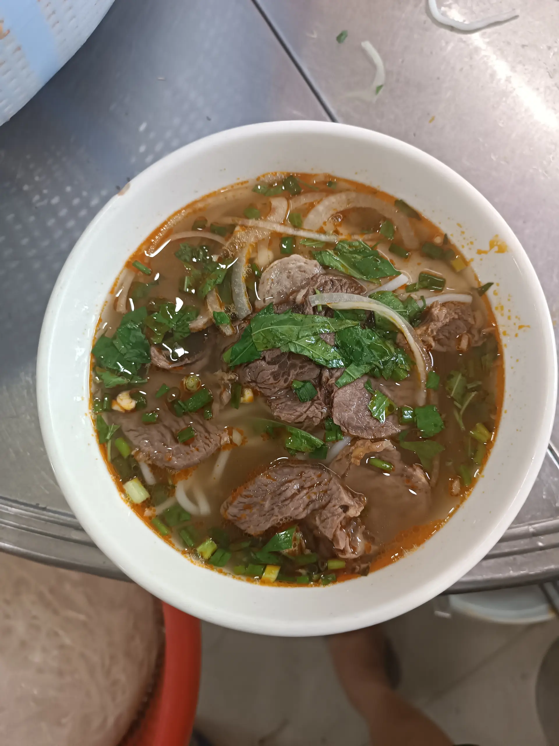 Hình ảnh bún bò nạm bò viên 