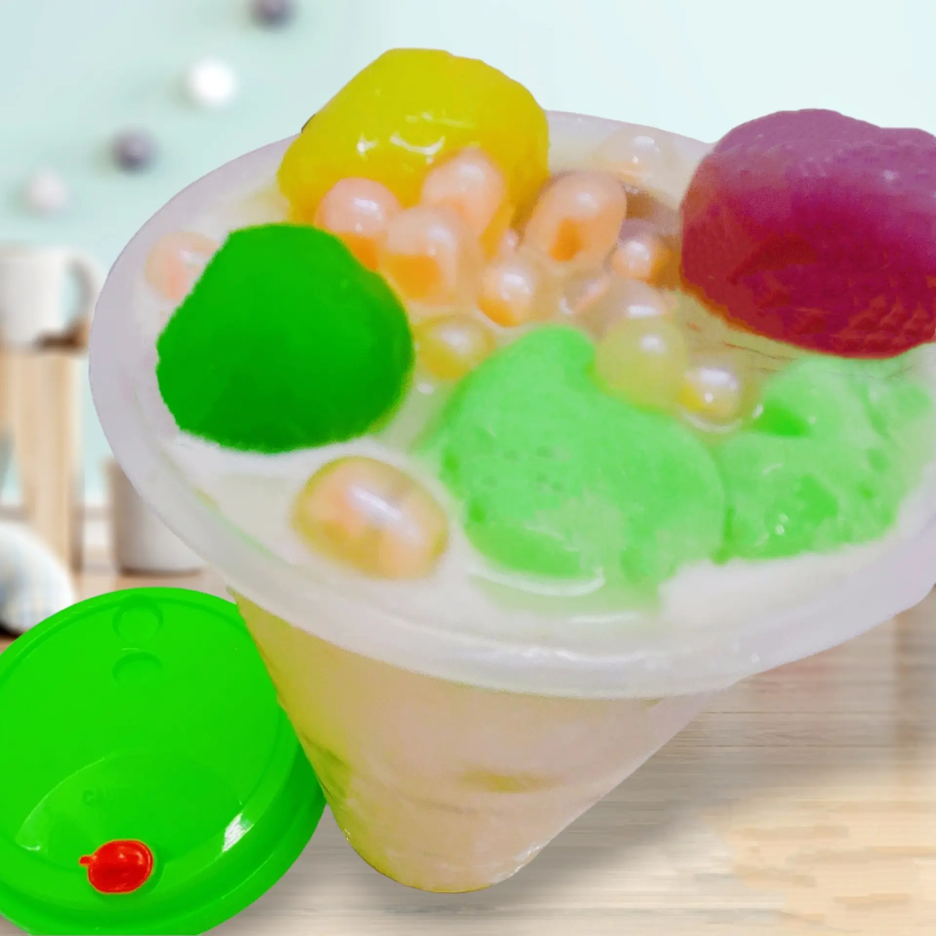 Hình ảnh Trà Sữa Vải, Pudding, Nước Mắt Nàng Tiên Cá, Khoai Nhân Phô Mai, Viên Dừa Ngũ Sắc (Size L)