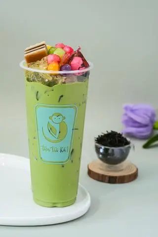 Hình ảnh Trà Sữa Thái Xanh Full Topping