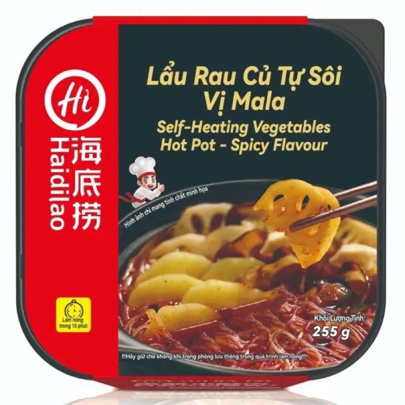 Hình ảnh Lẩu Tự Sôi Haidilao Rau Củ Vị Mala -tự nấu