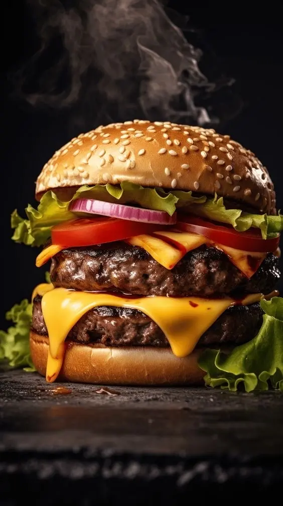 Hình ảnh Burger Double Bò Phô Mai